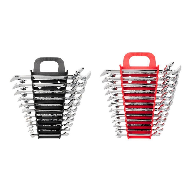 TEKTON WAE91301 1/4 – 3/4 in., 8 – 19 mm Angle Head Open End Wrench Set with Holder (23-Piece) | Bigbigmart.com