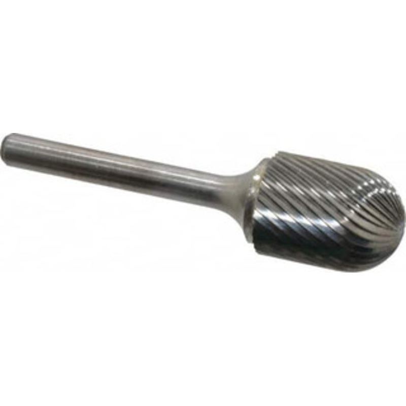 Atrax 3/4 Cut Diam, 1/4 Shank Diam, Carbide Single Cut Cylinder Burr with Radius Radius End, 2-3/4 OAL, 1 LOC SC-7SC-ATX – 85284883