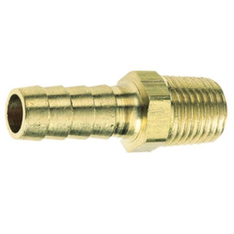 Coilhose Pneumatics Rigid Male Hose Barbed Brass Fitting, 1/2 Hose ID – B0808