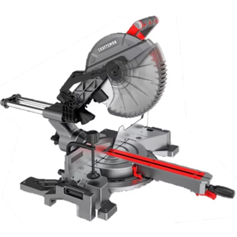 CRAFTSMAN 12-in 15-Amps Single Bevel Sliding Compound Corded Miter Saw (CMXEMAX69434505) | Bigbigmart.com