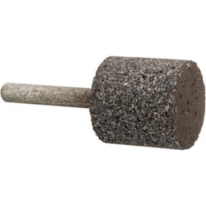 Norton 1 Head Diam x 1 Thickness, W220, Cylinder End, Zirconia Alumina Mounted Point Very Coarse Grade, 24 Grit, 30,370 RPM 61463617520 – 03360161