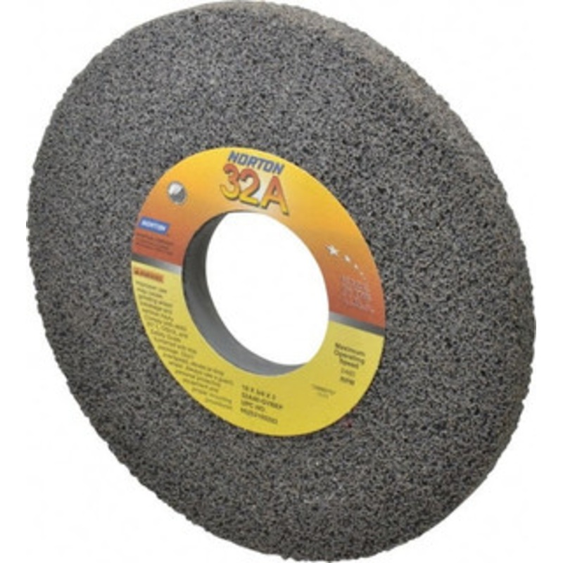 Norton 10 Diam x 3 Hole x 3/4 Thick, G Hardness, 46 Grit Surface Grinding Wheel Aluminum Oxide, Type 1, Coarse Grade, 2,485 Max RPM, Vitrified Bond, No Recess 66253160283 – 05985015