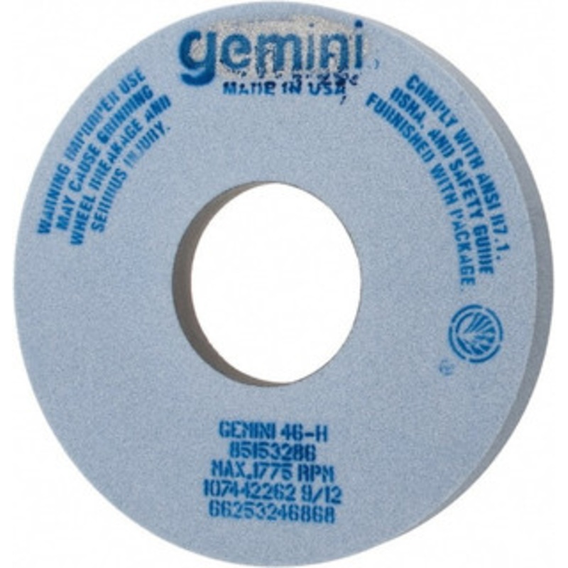 Norton 14 Diam x 5 Hole x 1-1/2 Thick, H Hardness, 46 Grit Surface Grinding Wheel Aluminum Oxide, Type 5, Coarse Grade, 1,775 Max RPM, One-Side Recess 66253246868 – 81162760