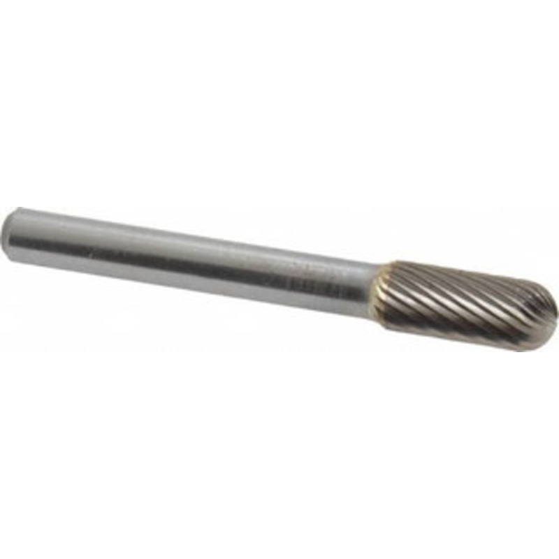 SGSPRO 5/16 Cut Diam, 1/4 Shank Diam, Carbide Single Cut Cylinder Burr with Radius Radius End, 2-1/2 OAL, 3/4 LOC 11750 – 05290242