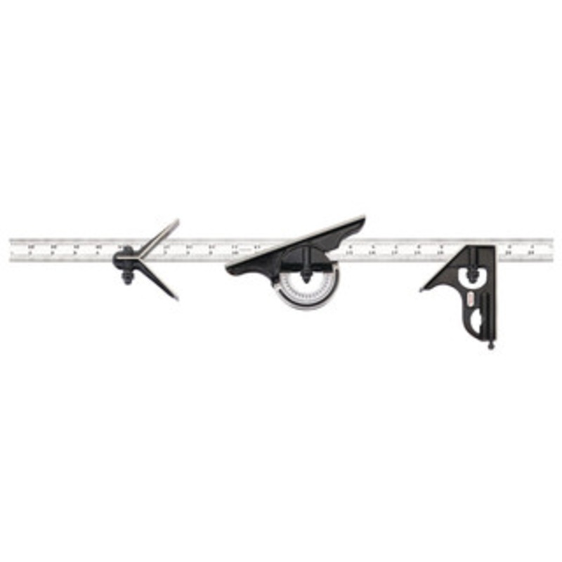 Starrett 24 Combination Set with Square, Center and Reversible Protractor Head and Blade, EDP 51552 – C434-24-4R