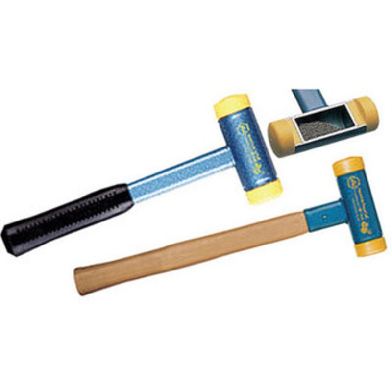 Wiha Dead Blow Hammer with Polyurethane Press Fit Tips, Steel Body w/ Cushion Grips, 2 Face dia. – 80250