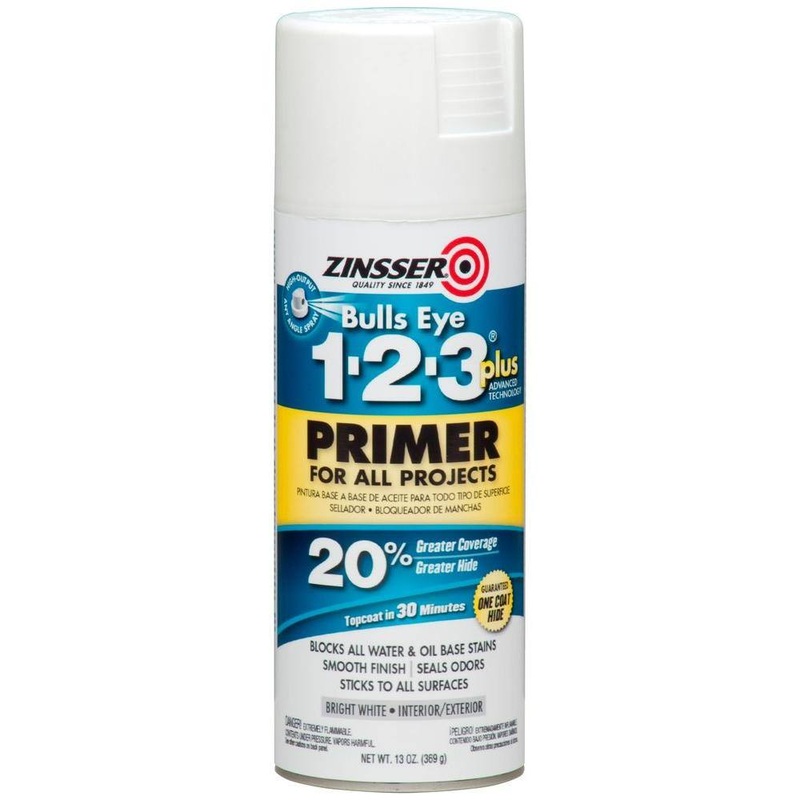 Zinsser 272479 Bulls Eye 1-2-3 Plus 13 oz. White Interior/Exterior Primer Spray (6-Pack) | Bigbigmart.com