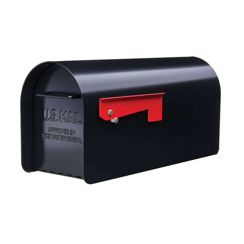 Architectural Mailboxes MB801BAM Ironside Black, Large, Steel, Post Mount Mailbox | Bigbigmart.com