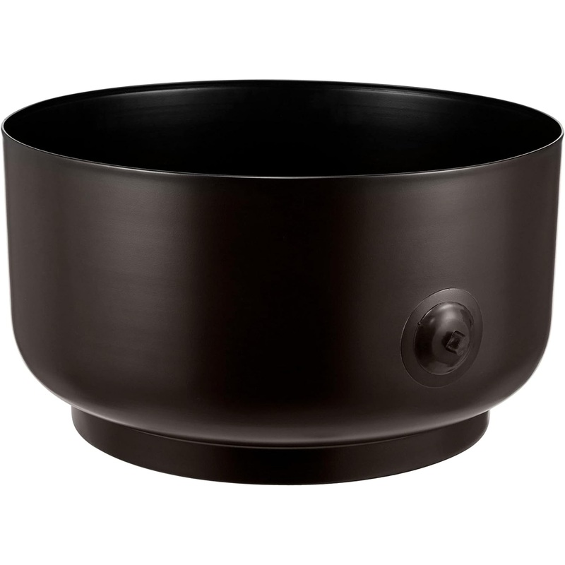 BIRDROCK HOME Decorative Footed Water Hose Holder Pot | Holds 100ft Hose | Ground Garden Box | Steel | Powdered Coated | Metal Hider | Outdoor or Indoor Use (Oil Rubbed Bronze) | Bigbigmart.com