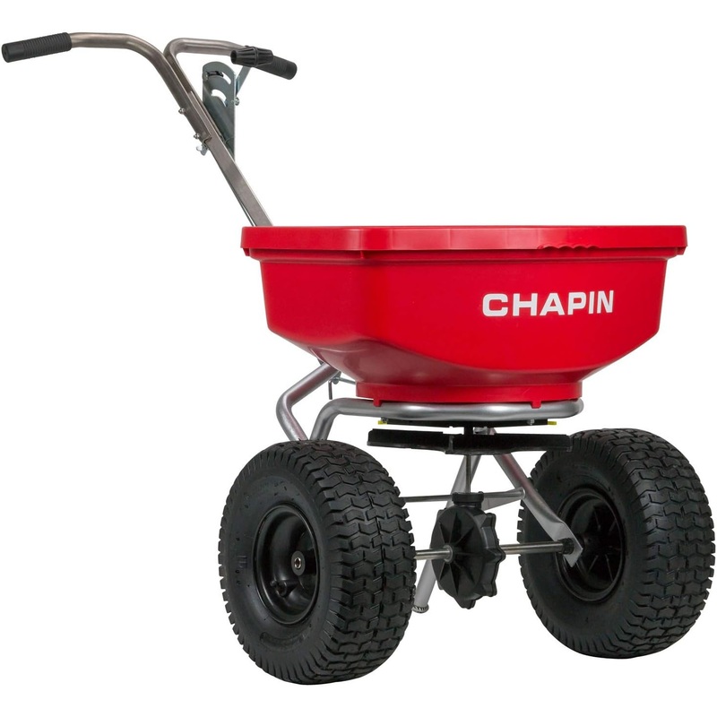 Chapin International 8401C 80-Pound Capacity Professional SureSpread Turf Spreader with Stainless Steel Frame, 1-Pack, Red | Bigbigmart.com