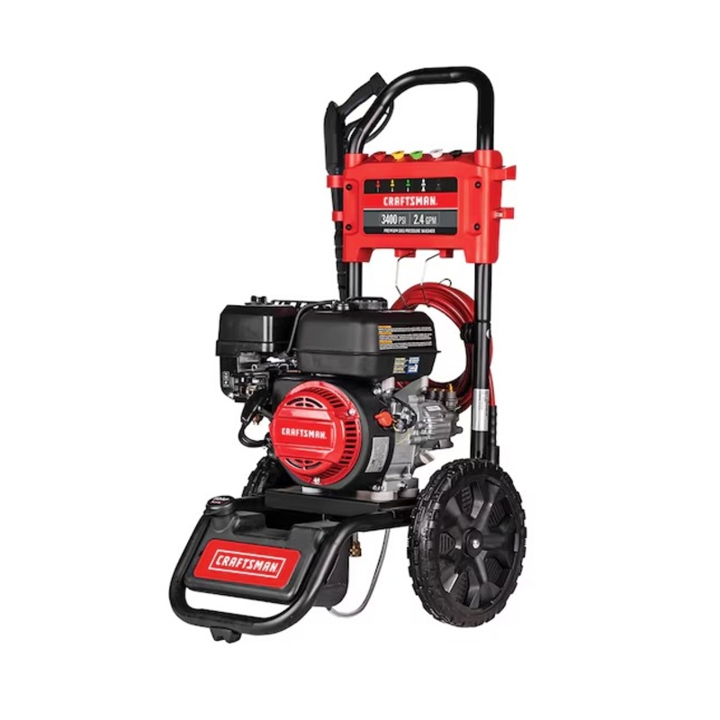CRAFTSMAN CMXGWFN061317 (50-State) 3400-PSI 2.4-GPM Cold Water Gas Pressure washer with 4 Spray Tips | Bigbigmart.com
