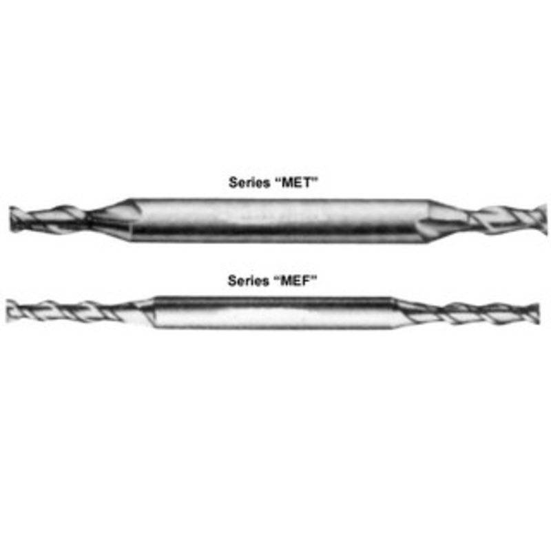 Precise Miniature Double End Mills 3/16 Shank