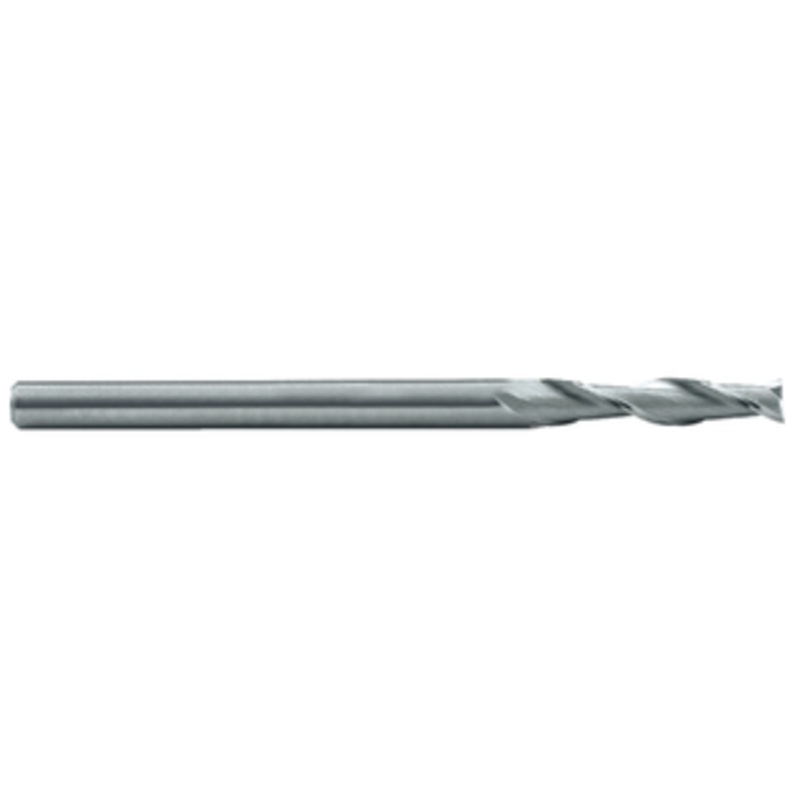 Rushmore USA 2 Flute Long Reach Undercut Shank Single End Mill, 5/16 Size & Shank Diameter, 1 Length of Cut, 1-5/16 Neck Length, 4 Overall Length