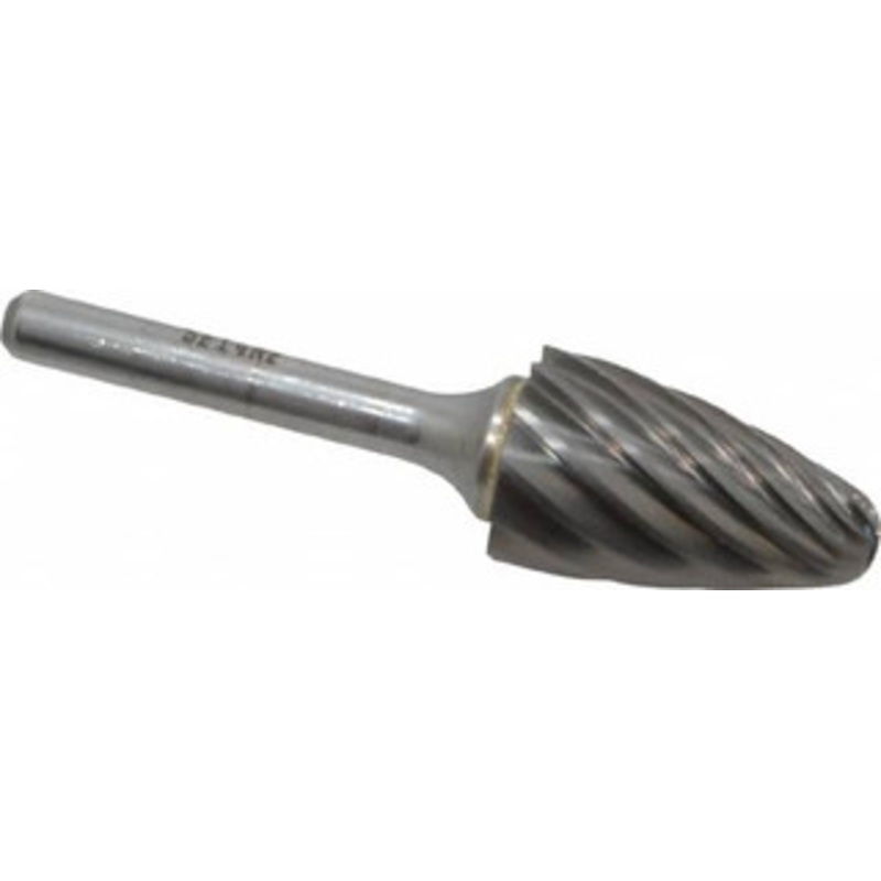 SGSPRO 3/4 Cut Diam, 1/4 Shank Diam, Carbide Single Cut Tree Burr with Radius Radius End, 3 OAL, 1-1/4 LOC 19066 – 05293923