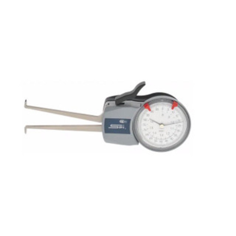 SPI Intertest Mechanical Caliper Gage 0.8 to 1.6 Inside Dial Caliper Gage  0.0005 Graduation, 0.0015 Accuracy, 3.3 Leg Length, 0.26 Deep x 0.08 Wide Groove, Ball Contact Points   – 15-511-9