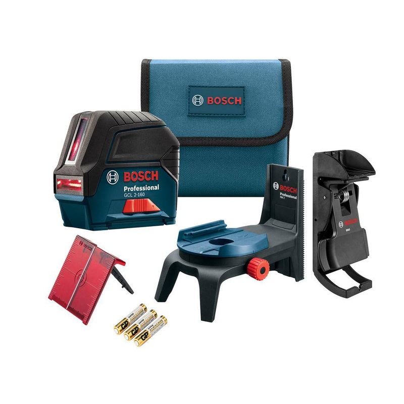 Bosch GCL 2-160 65 ft. Cross Line Laser Level with Plumb Points Self Leveling includes Hard Carrying Case and Precision Mount | Bigbigmart.com