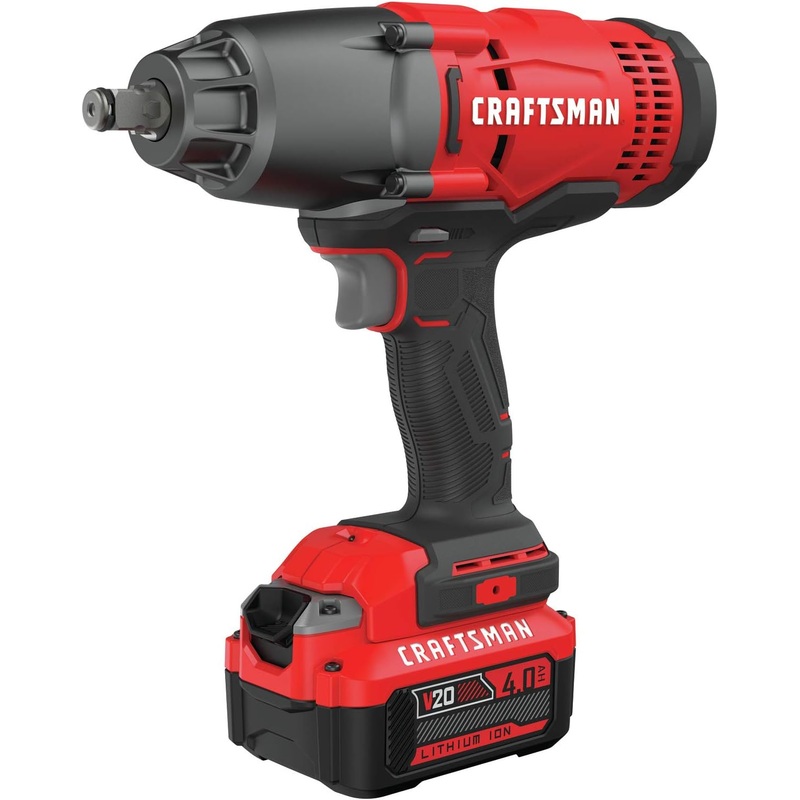 CRAFTSMAN V20 RP 1/2 inch Cordless Impact Wrench Kit, Brushless, 4Ah Battery and Charger Included (CMCF900M1) | Bigbigmart.com