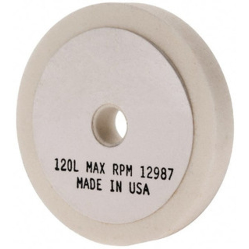 Grier Abrasive 120 Grit Aluminum Oxide Type 1 Internal Grinding Wheel 2-1/2 Diam x 3/8 Hole x 3/8 Thick, 12,987 Max RPM, Fine Grade, L Hardness, Vitrified Bond T1-2-1/2W31103 – 05899703