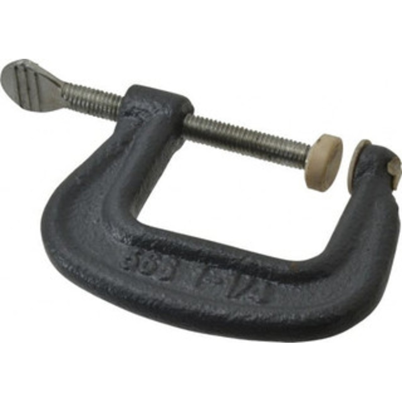 Hargrave Light-Duty 1-1/4 Max Opening, 1-3/16 Throat Depth, Ductile Iron Standard C-Clamp 550 Lb Capacity, 0 Min Opening, Standard Throat Depth, Steel Screw 22115 – 08094575