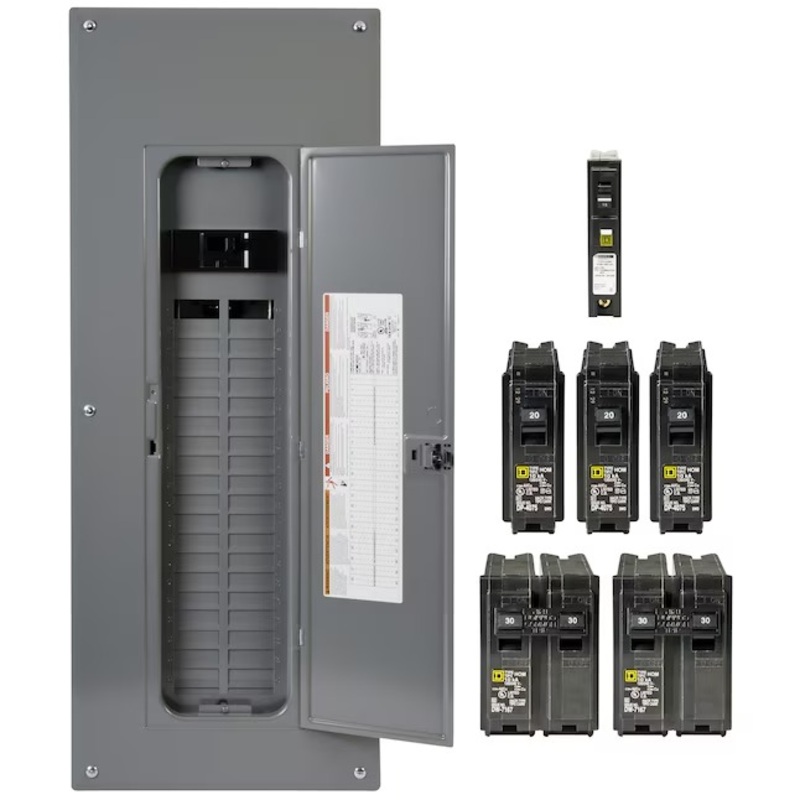 Square D HOM4080M200PC1AVP Homeline 200 -Amp 40 -Spaces 80 -Circuit Indoor Main breaker Plug-On Neutral Load Center (Value Pack) | Bigbigmart.com