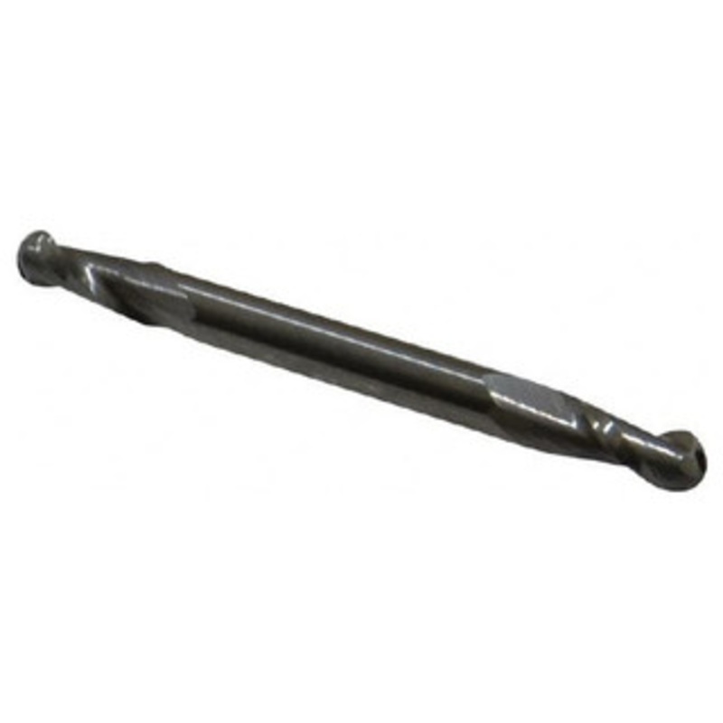 Atrax 2-Flute Centercutting Ball Double End Mill, 1/8 Mill Dia., 1/8 Shank Dia., 1/4 LOC – 45-536-0