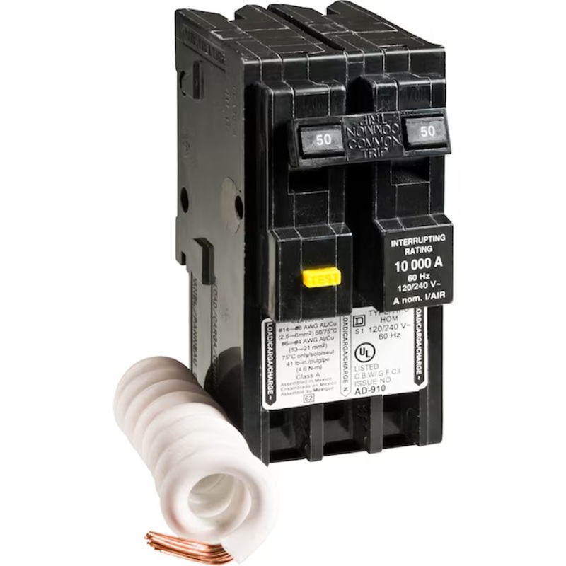 Square D HOM250GFICP Homeline 50-amp 2 -Pole GFCI Circuit Breaker | Bigbigmart.com