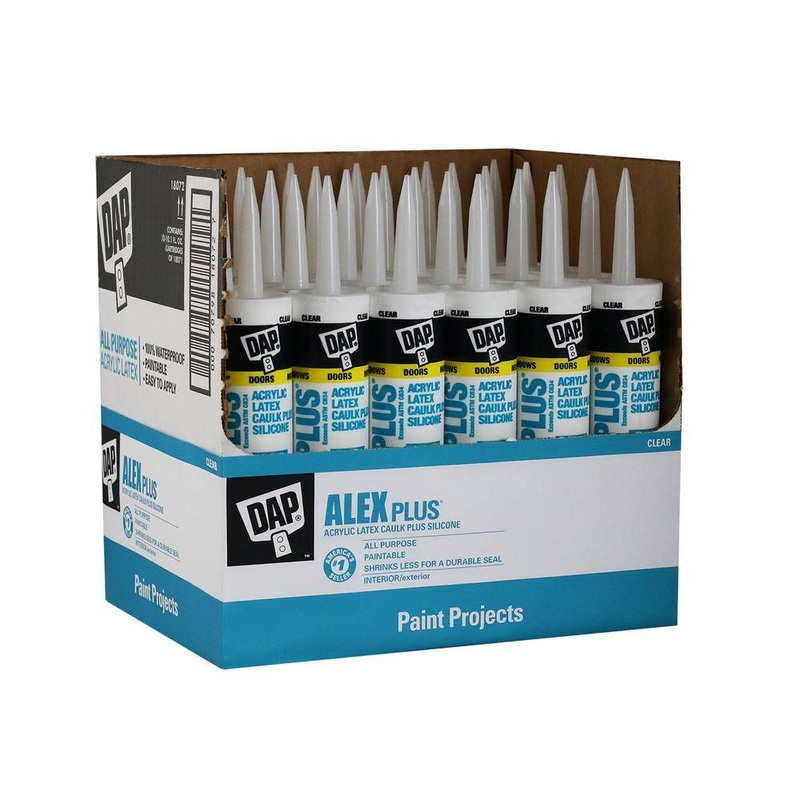 DAP 7079818072 Alex Plus 10.1 oz. Clear Acrylic Latex Caulk Plus Silicone (30-Pack) | Bigbigmart.com