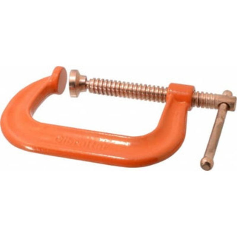 Gibraltar Products Regular-Duty 4 Max Opening, 3-1/4 Throat Depth, Forged Steel Standard C-Clamp 6,200 Lb Capacity, 0 Min Opening, Deep Throat, Copper Plated Screw CCM00396-2-ORN – 75679498
