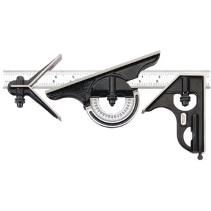 Starrett 12 Combination Set with Square, Center and Reversible Protractor Head and Blade, 51549 – C434-12-16R