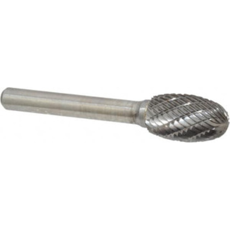 Atrax 1/2 Cut Diam, 1/4 Shank Diam, Carbide Double Cut Oval Burr Radius End, 2-5/8 OAL, 7/8 LOC SE-5DC-ATX – 85287647