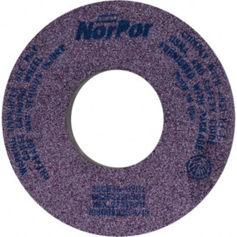 Norton 12 Diam x 5 Hole x 1-1/2 Thick, H Hardness, 46 Grit Surface Grinding Wheel Ceramic, Type 5, Coarse Grade, 2,710 Max RPM, Vitrified Bond, One-Side Recess 66253220904 – 82036963