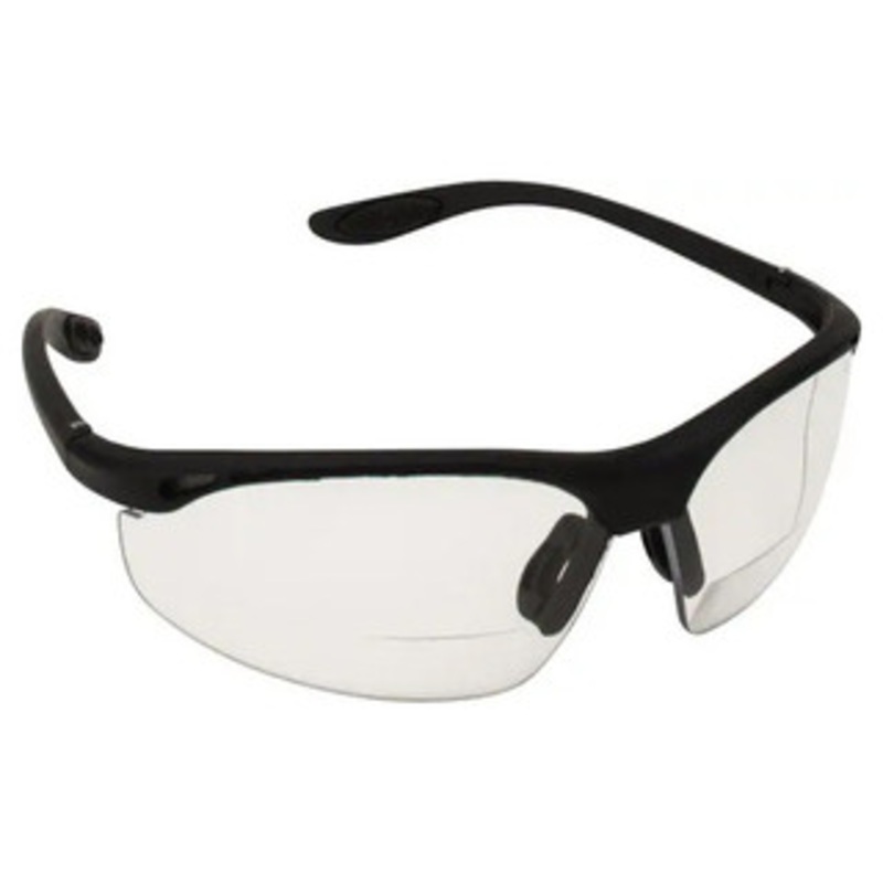 PRO-SAFE Mag Reader Bifocal Safety Glasses, Clear Lens, 2 Diopter – 56-177-9