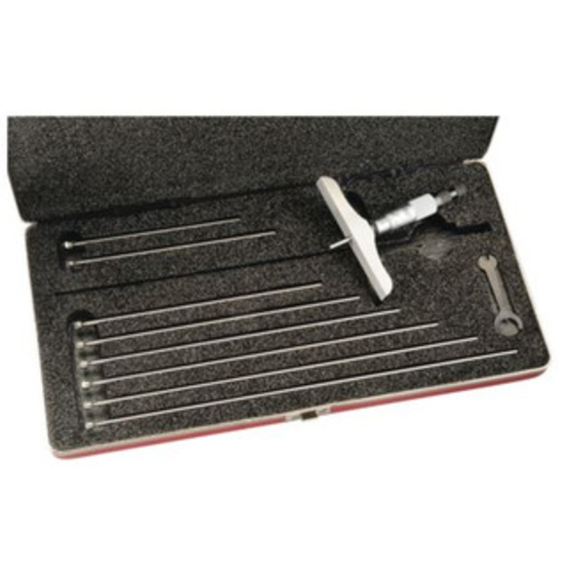 Starrett 445BZ-9RL Depth Micrometer 0-9 with 4 Base – 445BZ-9RL