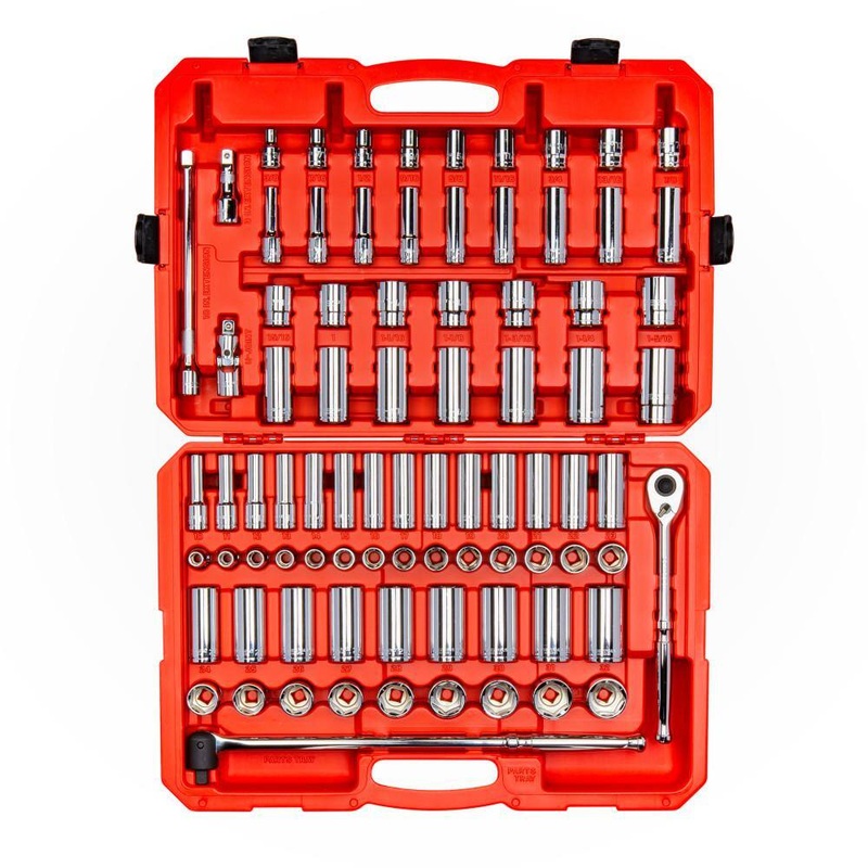TEKTON SKT25302 1/2 in. Drive 6-Point Socket and Ratchet Set (84-Piece, 3/8 in. to 1-5/16 in., 10 mm to 32 mm) | Bigbigmart.com