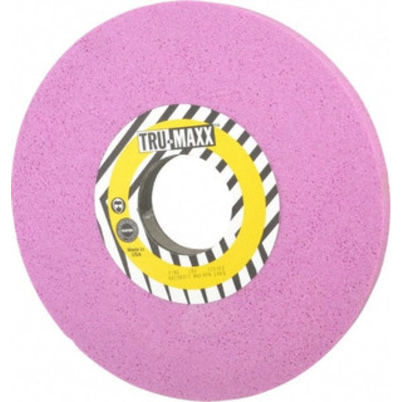 Tru-Maxx 12 Diam x 3 Hole x 1 Thick, G Hardness, 46 Grit Surface Grinding Wheel Aluminum Oxide, Type 1, Coarse Grade, 2,069 Max RPM, Vitrified Bond, No Recess T1-12P31335-T – 06296073