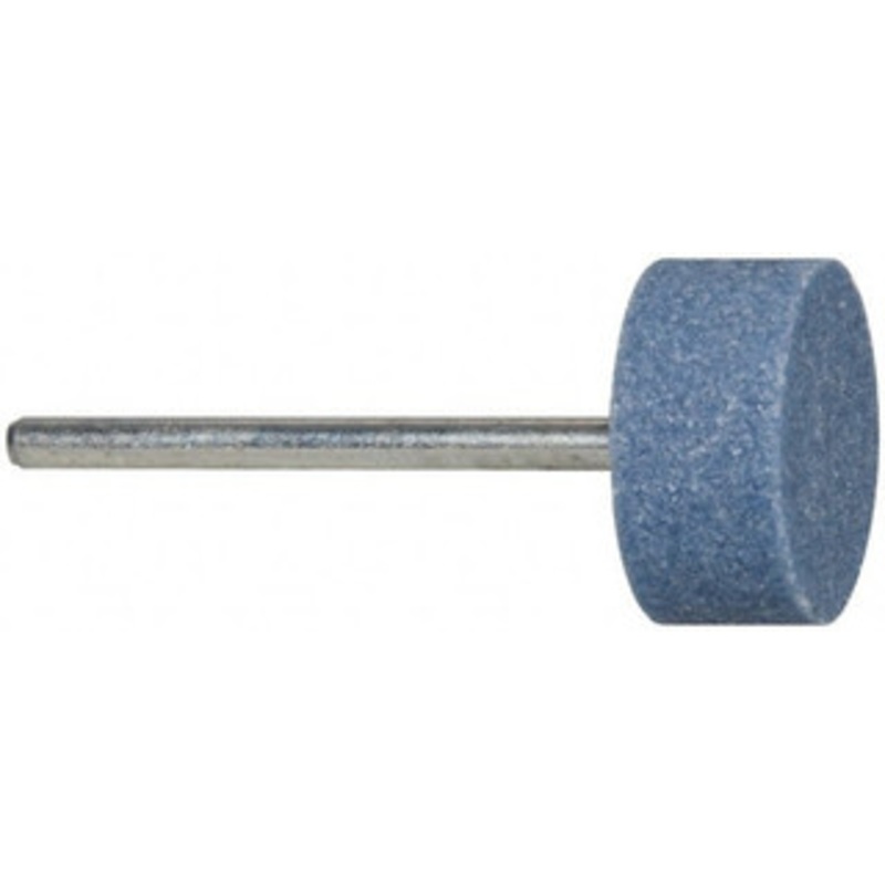 Tru-Maxx 3/4 Head Diam x 3/8 Thickness, W202, Cylinder End, Aluminum Oxide Mounted Point Blue, Medium Grade, 60 Grit, 38,640 RPM 66253291766 – 89679013