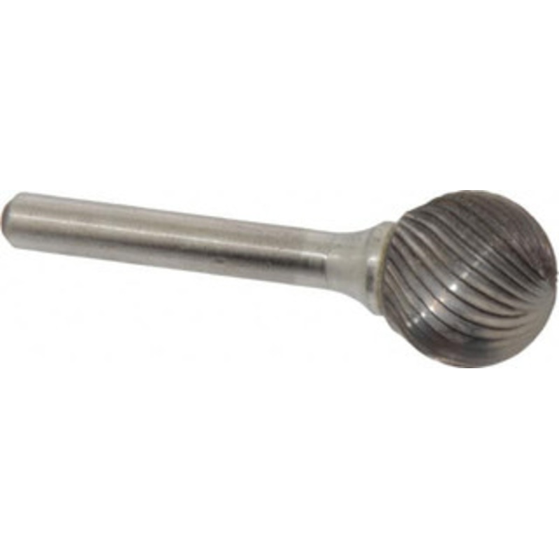 Atrax 3/4 Cut Diam, 1/4 Shank Diam, Carbide Single Cut Ball Burr Radius End, 2-1/2 OAL, 11/16 LOC SD-7SC-ATX – 85287860