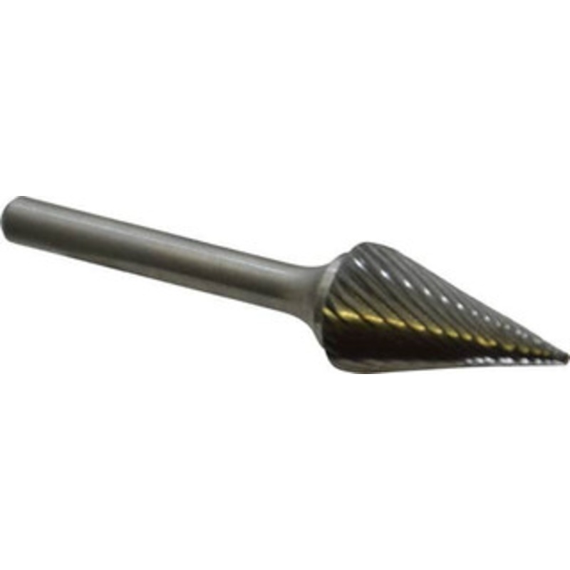 Atrax 5/8 Cut Diam, 1/4 Shank Diam, 31 Carbide Single Cut Cone Burr Point End, 2-7/8 OAL, 1 LOC SM-6SC-ATX – 85287308