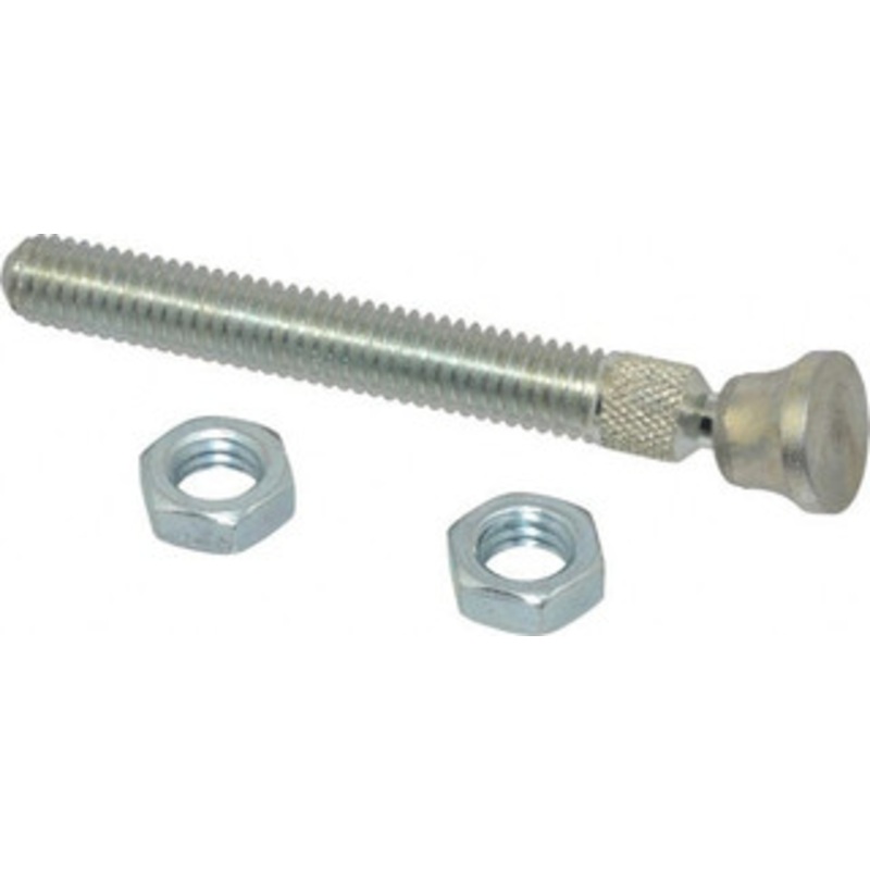 Destaco 3/8-16 Carbon Steel Swivel Foot Tip Clamp Spindle Assembly 61.21mm Thread Length, 85.85mm OAL, Flat Tip Cap, 0.63 Tip Surface Diam, Use with Toggle Clamps 210206 – 06993240