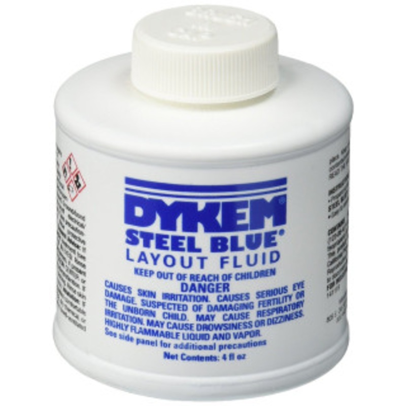 Dykem 80300 Steel Blue Layout Fluid, Brush-in-Cap (4oz) – 96-683-8