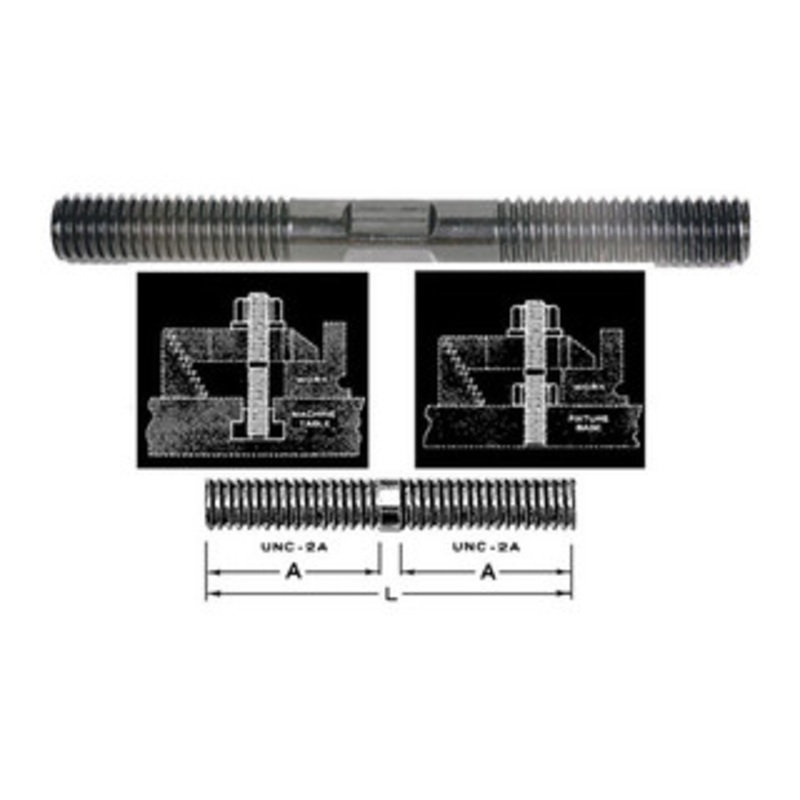 TE-CO Clamping Stud, Thread: 1/2-13, Size: 1-1/2 x 8 – 40714