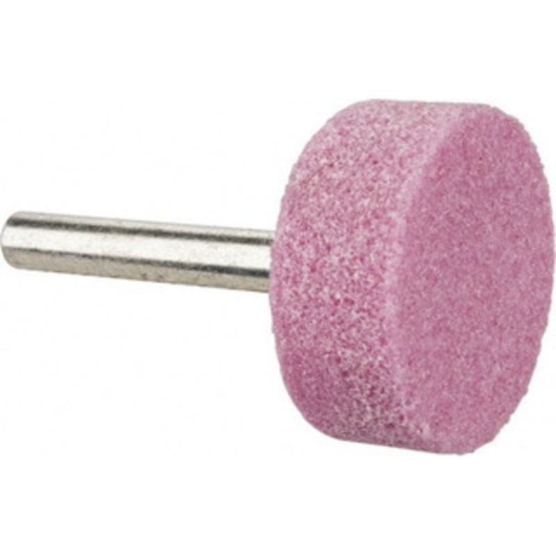 Tru-Maxx 1-1/4 Head Diam x 1/2 Thickness, W227, Cylinder End, Aluminum Oxide Mounted Point Pink, Medium Grade, 60 Grit, 30,560 RPM 66253292045 – 89679641