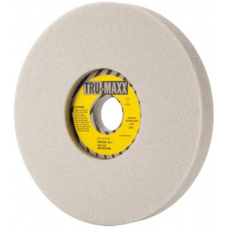 Tru-Maxx 8 Diam x 1-1/4 Hole x 1 Thick, H Hardness, 46 Grit Surface Grinding Wheel Aluminum Oxide, Type 5, Coarse Grade, 3,105 Max RPM, Vitrified Bond, One-Side Recess 66253255498 – 06294391