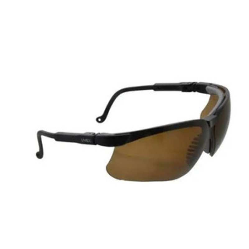 UVEX BANDIT Safety Glasses, Black Frame, Espresso Lens S3201  – 96-558-2