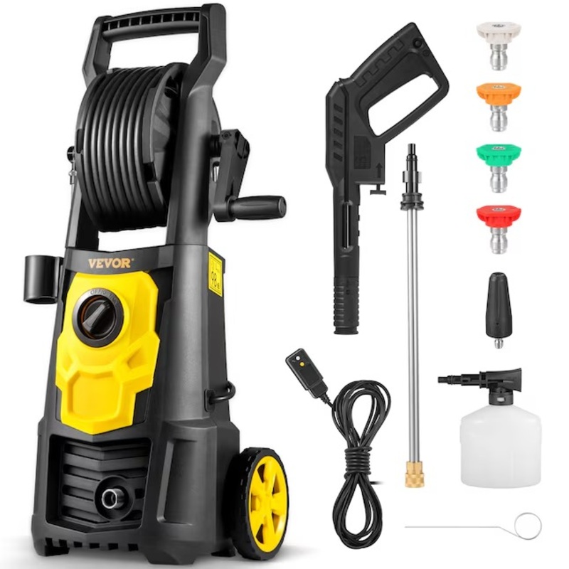 VEVOR Electric Power Washer 2000-PSI 1.65-GPM Cold Water Electric 5 Spray Tips and Surface Cleaner (DDG165GPM110V27HDV1) | Bigbigmart.com