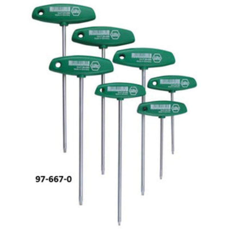 Wiha T-Handle Screwdriver Set for Torx Screws, 7 pc. Set – 97-667-0