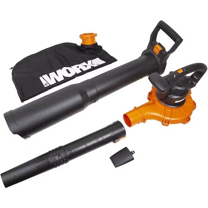 WORX WG518 3-in-1 400-CFM 250-MPH Corded Electric Handheld Leaf Blower | Bigbigmart.com