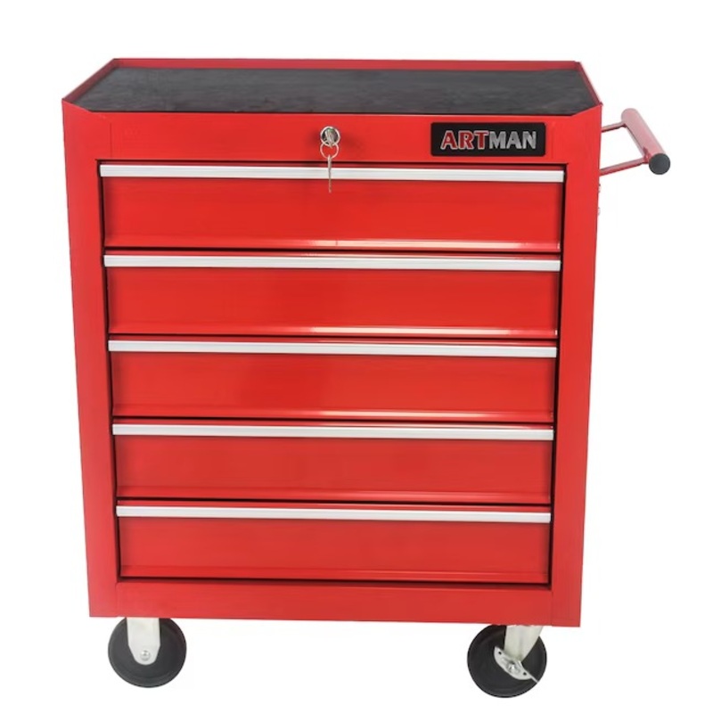 Xspracer ML-TC319 1000 Series 13-Inches W x 29-Inches H 5 -Drawer Steel Rolling Tool Cabinet ( Red ) | Bigbigmart.com