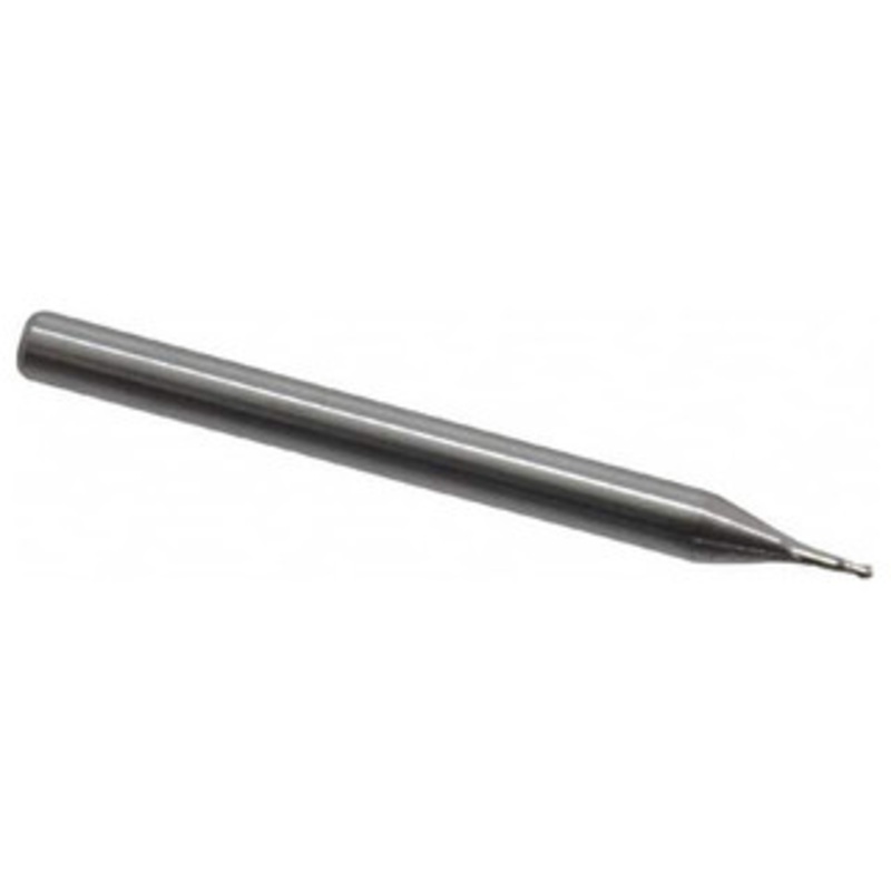 Atrax 2-Flute Centercutting Ball Single End Mill, 1/32 Mill Dia., 1/8 Shank Dia., 5/64 LOC – 45-508-9
