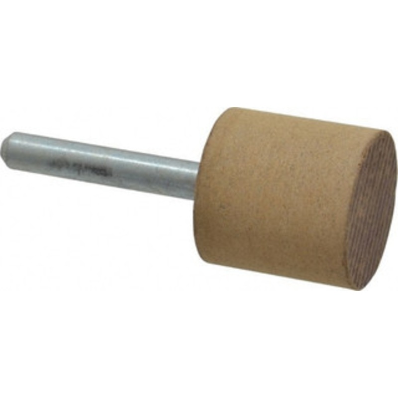 Cratex 1 Head Diam x 1 Thickness, W220, Cylinder End, Aluminum Oxide Mounted Point Medium Grade, 80 Grit, 15,750 RPM W220A80CXI 1/4 – 03599172